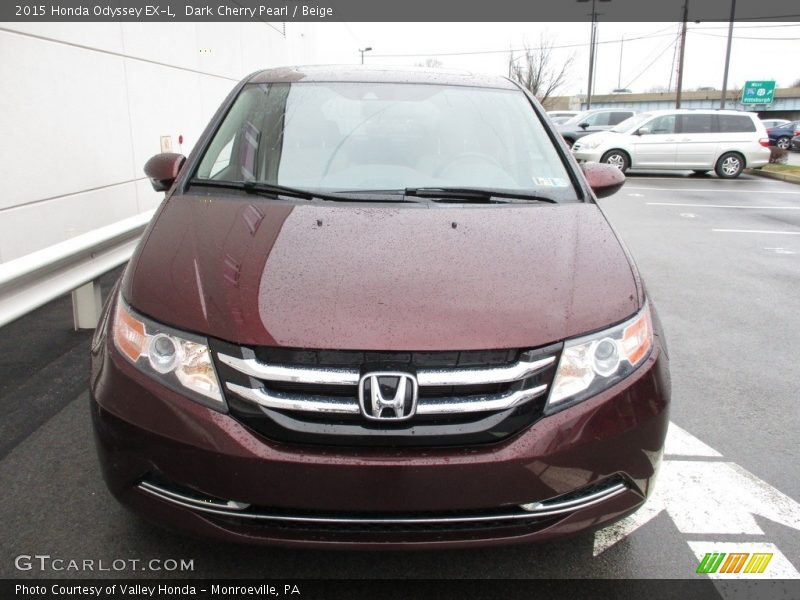 Dark Cherry Pearl / Beige 2015 Honda Odyssey EX-L