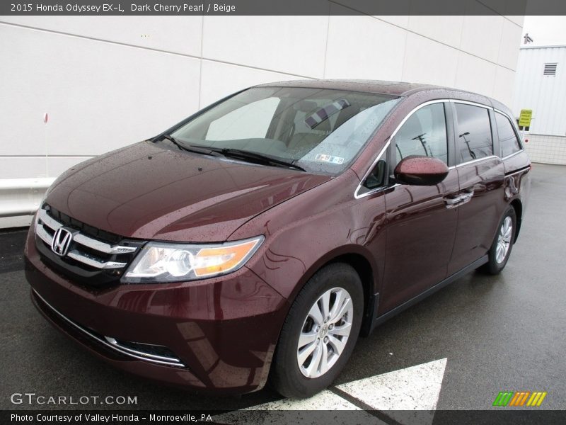 Dark Cherry Pearl / Beige 2015 Honda Odyssey EX-L