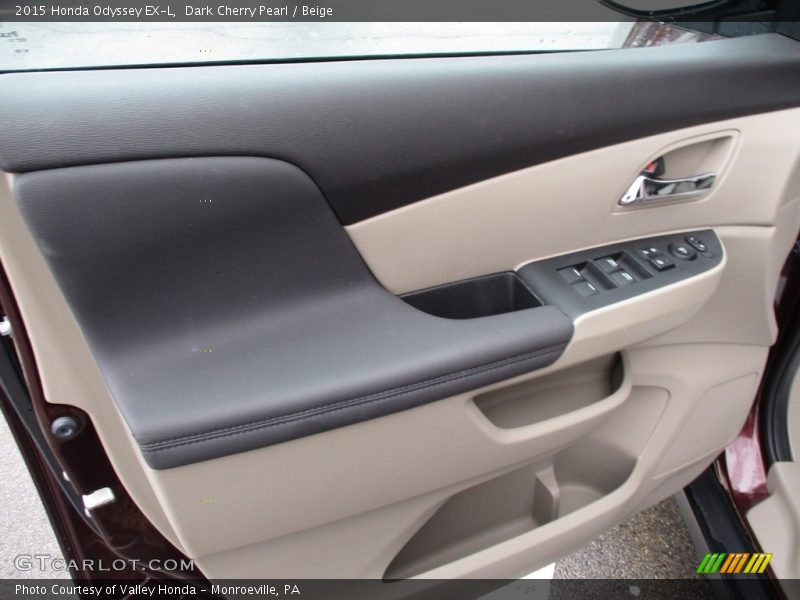 Dark Cherry Pearl / Beige 2015 Honda Odyssey EX-L