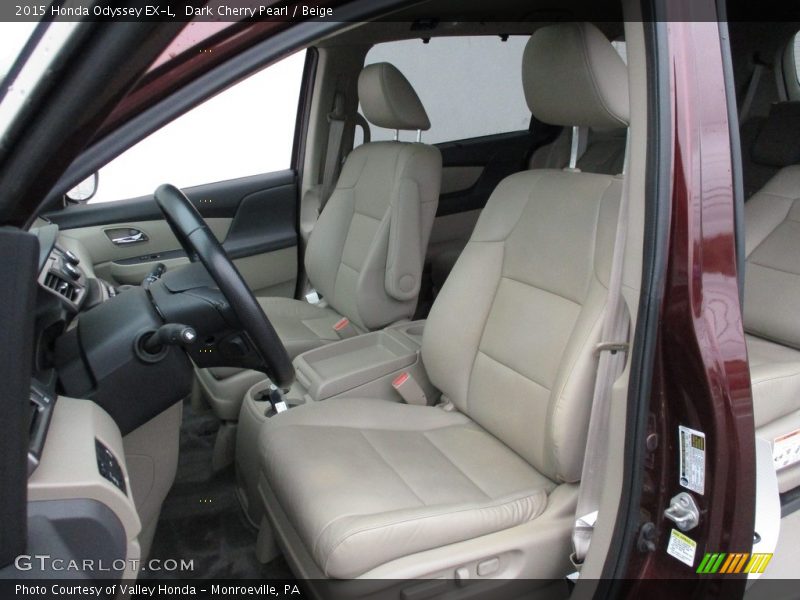 Dark Cherry Pearl / Beige 2015 Honda Odyssey EX-L