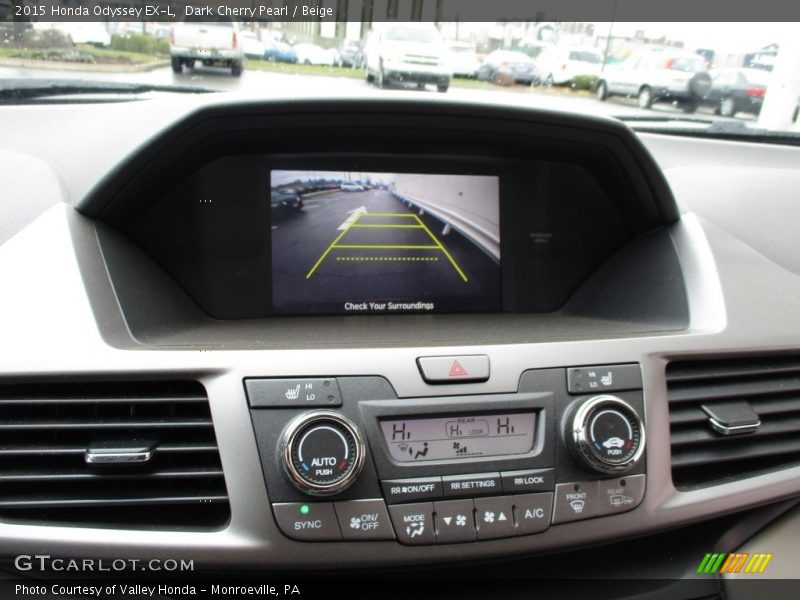 Dark Cherry Pearl / Beige 2015 Honda Odyssey EX-L
