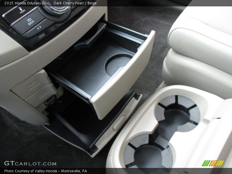 Dark Cherry Pearl / Beige 2015 Honda Odyssey EX-L