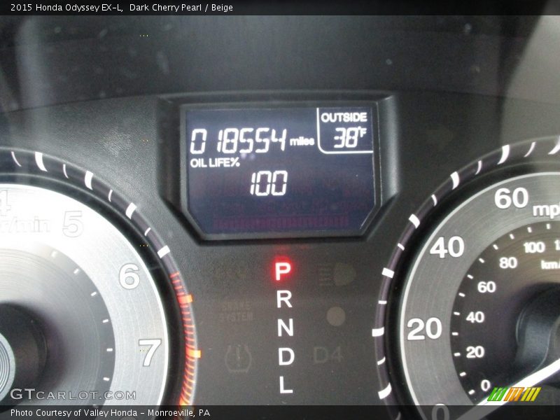 Dark Cherry Pearl / Beige 2015 Honda Odyssey EX-L