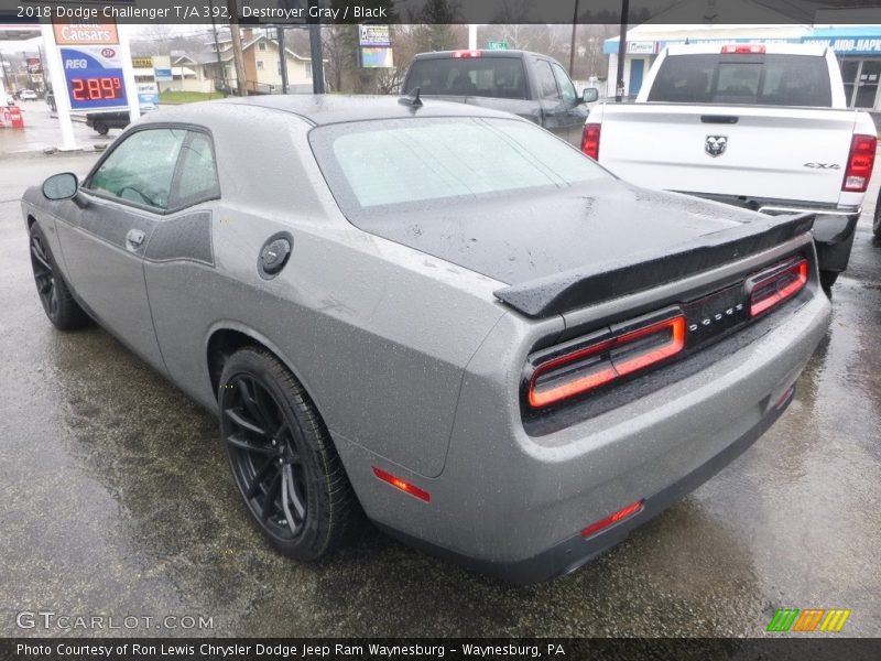 Destroyer Gray / Black 2018 Dodge Challenger T/A 392