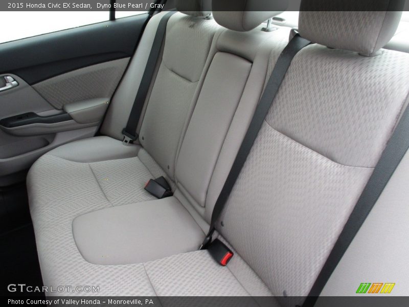Dyno Blue Pearl / Gray 2015 Honda Civic EX Sedan