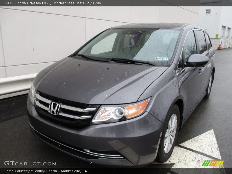 Modern Steel Metallic / Gray 2015 Honda Odyssey EX-L