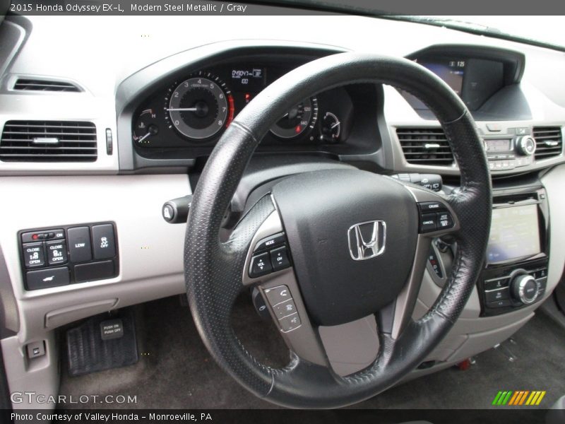 Modern Steel Metallic / Gray 2015 Honda Odyssey EX-L
