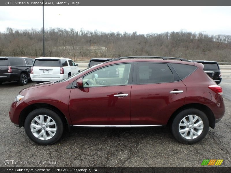 Merlot / Beige 2012 Nissan Murano SL AWD