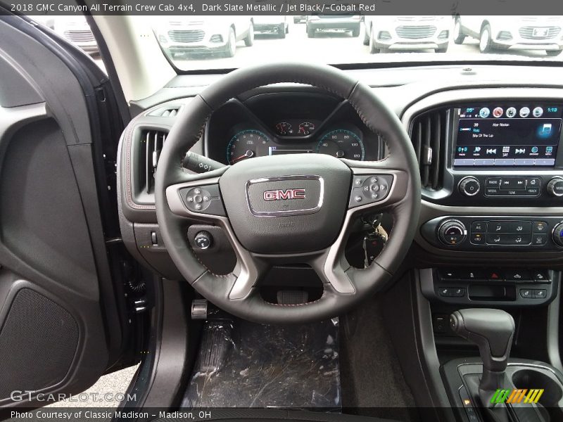 Dark Slate Metallic / Jet Black/­Cobalt Red 2018 GMC Canyon All Terrain Crew Cab 4x4