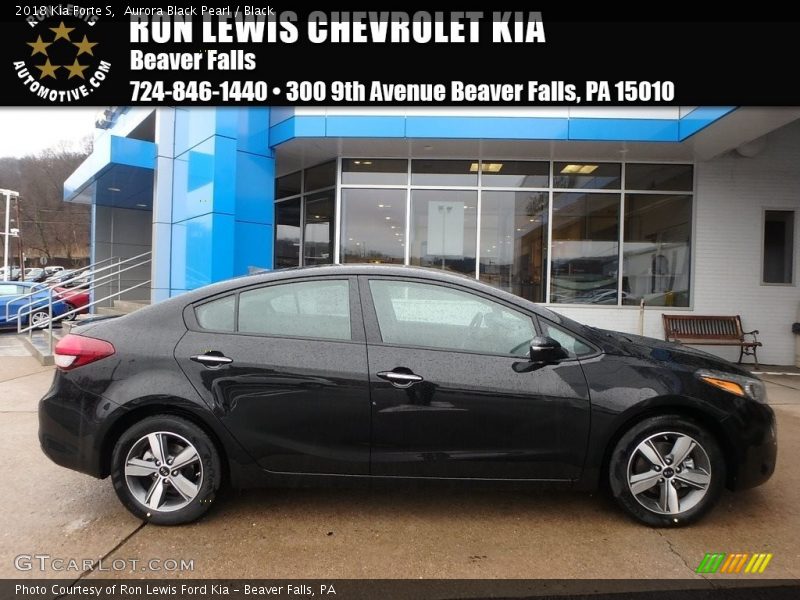 Aurora Black Pearl / Black 2018 Kia Forte S