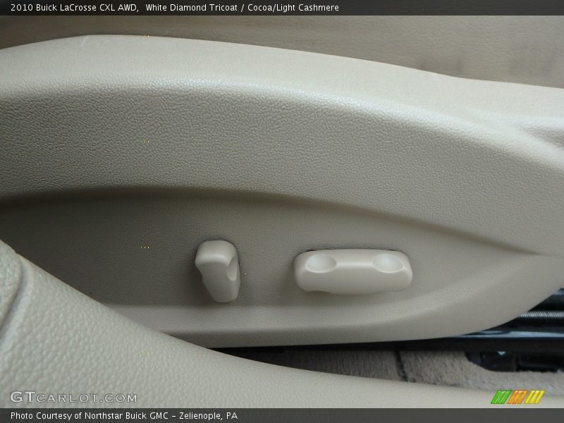 White Diamond Tricoat / Cocoa/Light Cashmere 2010 Buick LaCrosse CXL AWD