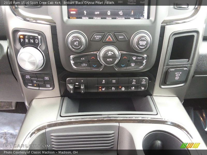 Brilliant Black Crystal Pearl / Black 2018 Ram 1500 Sport Crew Cab 4x4