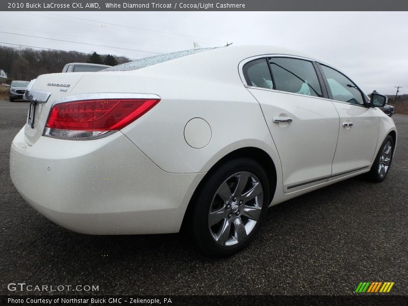 White Diamond Tricoat / Cocoa/Light Cashmere 2010 Buick LaCrosse CXL AWD