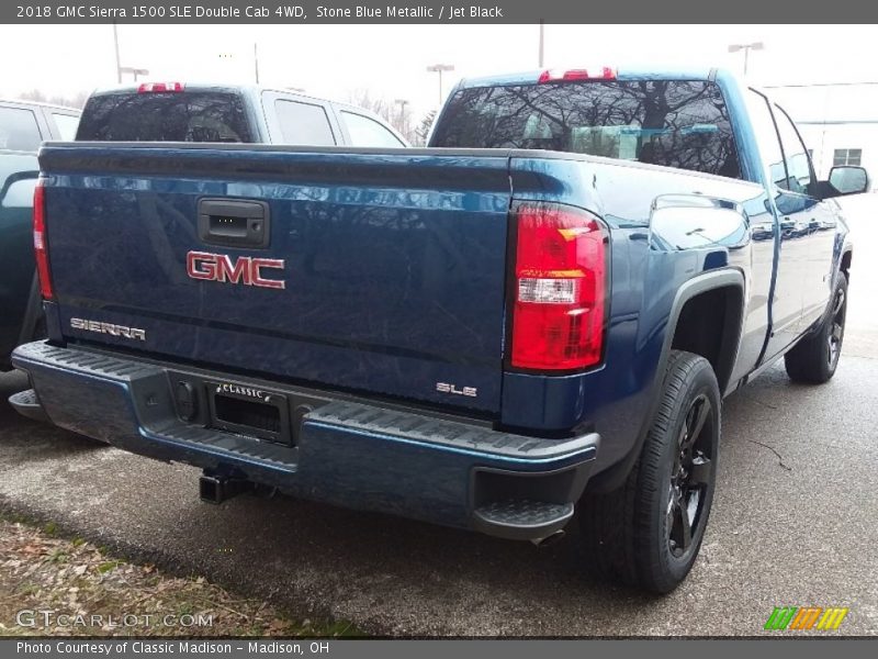 Stone Blue Metallic / Jet Black 2018 GMC Sierra 1500 SLE Double Cab 4WD