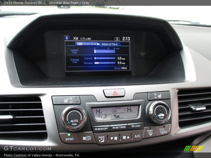 Obsidian Blue Pearl / Gray 2014 Honda Odyssey EX-L