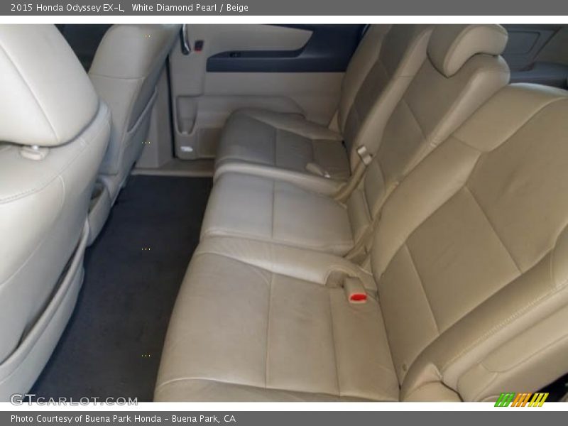 White Diamond Pearl / Beige 2015 Honda Odyssey EX-L