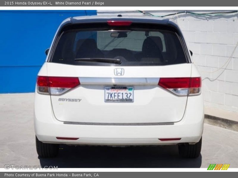 White Diamond Pearl / Beige 2015 Honda Odyssey EX-L