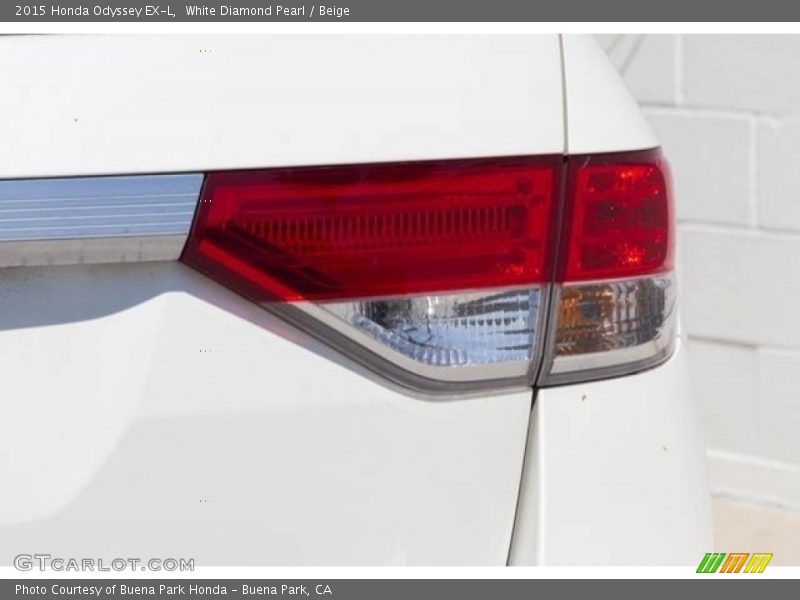 White Diamond Pearl / Beige 2015 Honda Odyssey EX-L