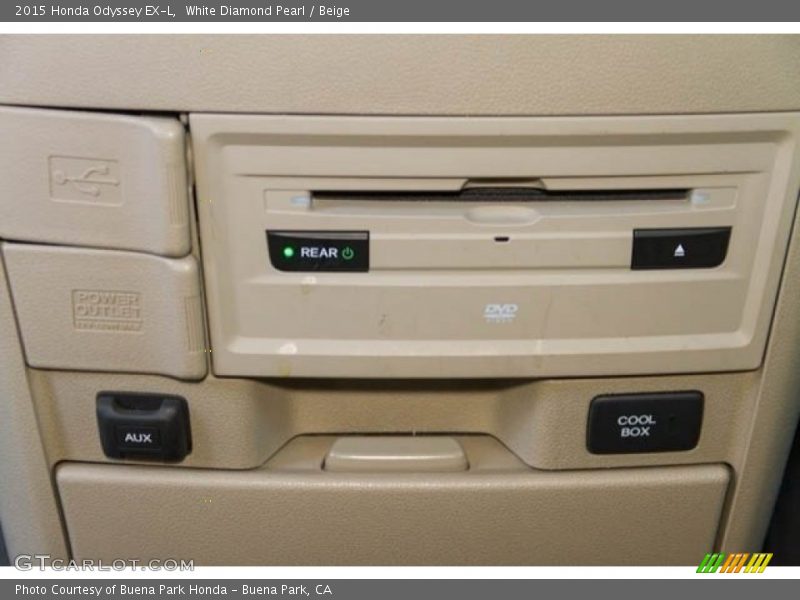 White Diamond Pearl / Beige 2015 Honda Odyssey EX-L