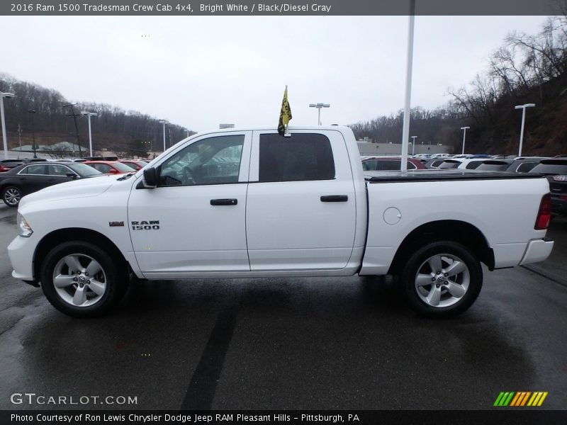 Bright White / Black/Diesel Gray 2016 Ram 1500 Tradesman Crew Cab 4x4