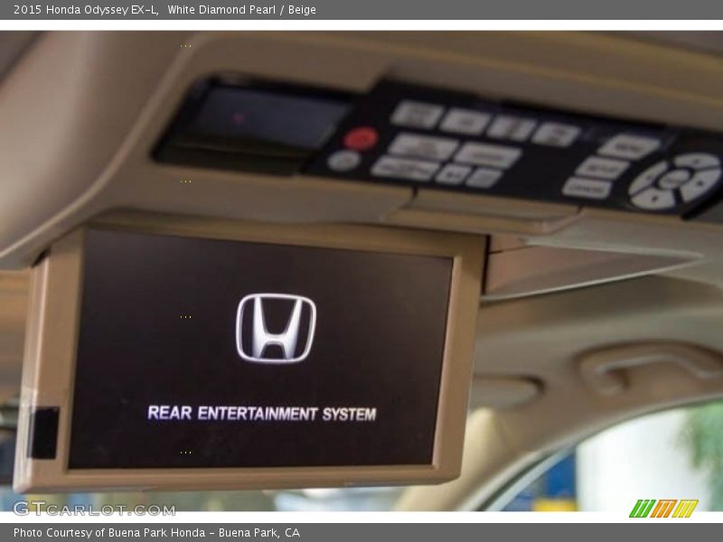White Diamond Pearl / Beige 2015 Honda Odyssey EX-L