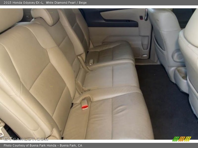 White Diamond Pearl / Beige 2015 Honda Odyssey EX-L