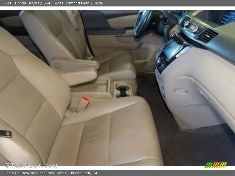 White Diamond Pearl / Beige 2015 Honda Odyssey EX-L