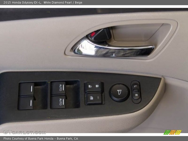 White Diamond Pearl / Beige 2015 Honda Odyssey EX-L