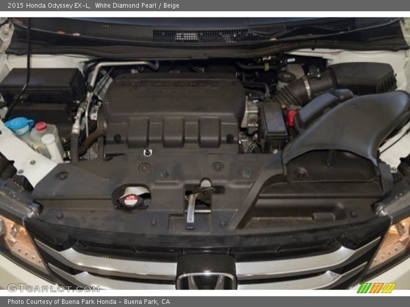 White Diamond Pearl / Beige 2015 Honda Odyssey EX-L