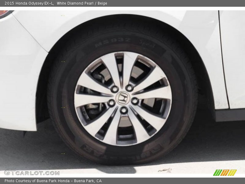 White Diamond Pearl / Beige 2015 Honda Odyssey EX-L