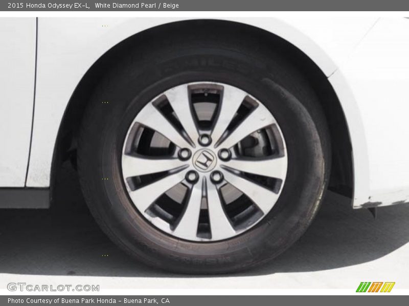 White Diamond Pearl / Beige 2015 Honda Odyssey EX-L