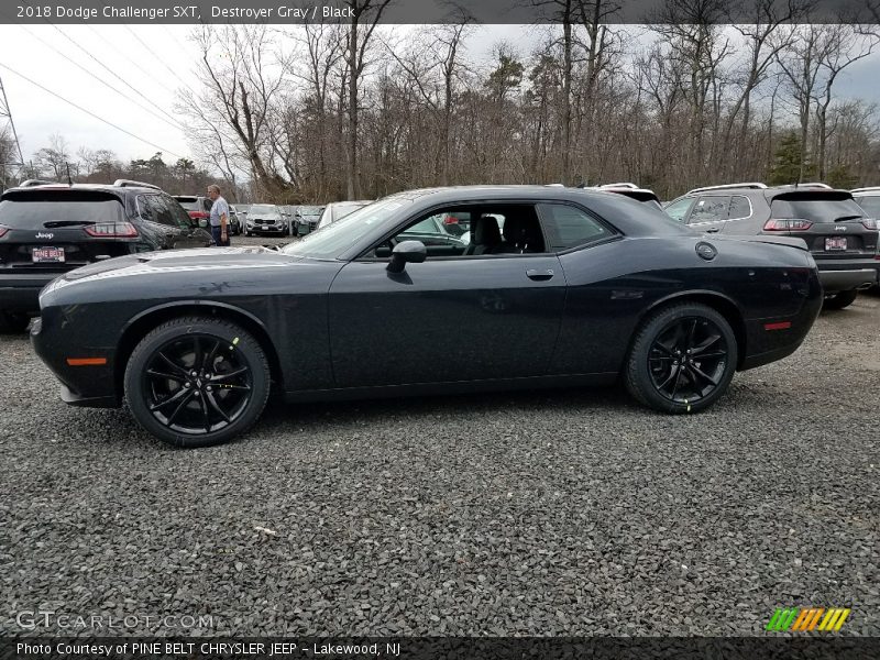 Destroyer Gray / Black 2018 Dodge Challenger SXT