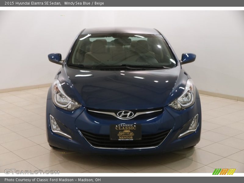 Windy Sea Blue / Beige 2015 Hyundai Elantra SE Sedan
