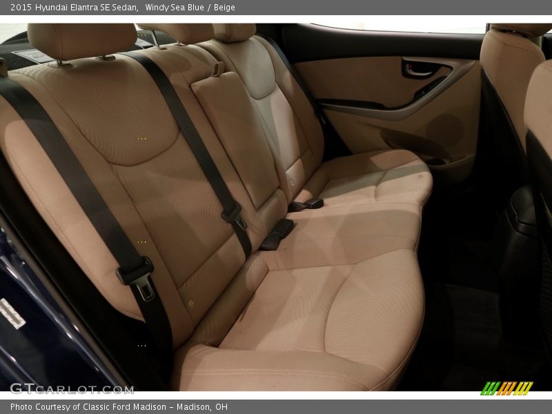Windy Sea Blue / Beige 2015 Hyundai Elantra SE Sedan
