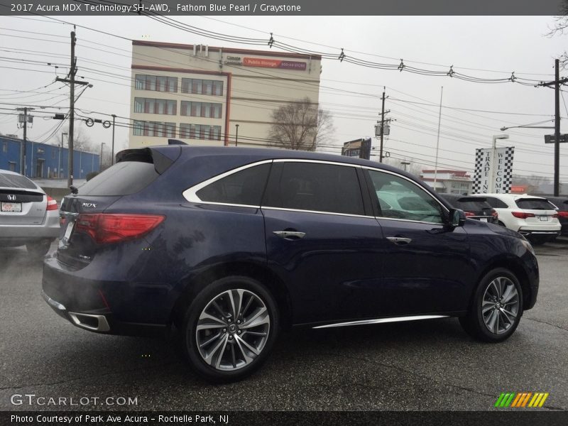 Fathom Blue Pearl / Graystone 2017 Acura MDX Technology SH-AWD