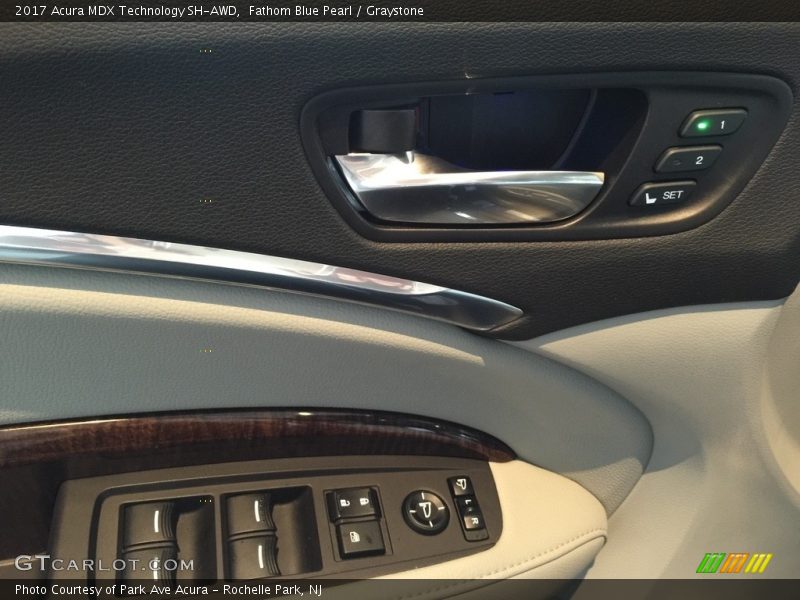 Fathom Blue Pearl / Graystone 2017 Acura MDX Technology SH-AWD