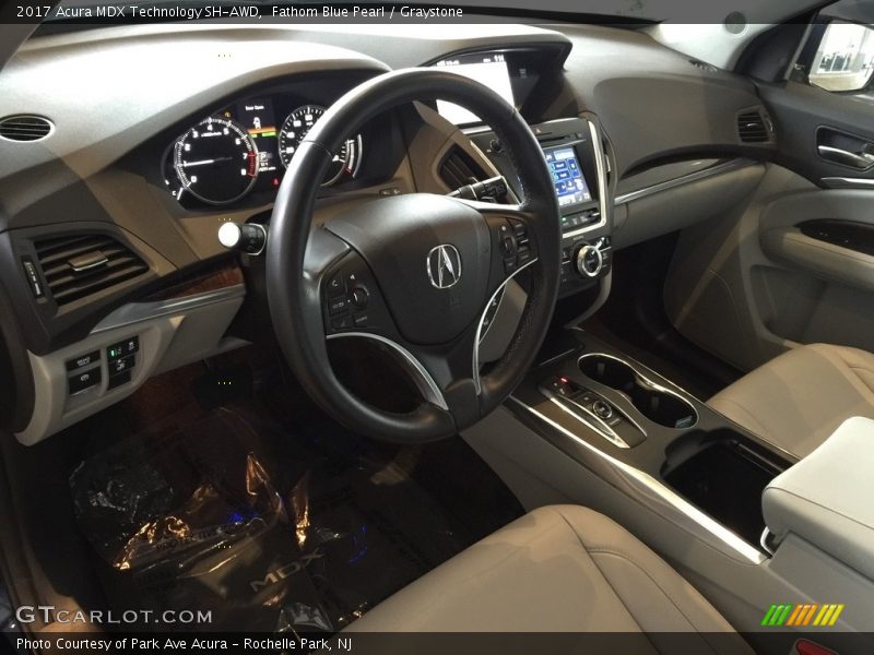 Fathom Blue Pearl / Graystone 2017 Acura MDX Technology SH-AWD