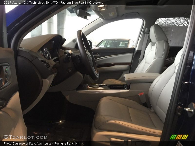 Fathom Blue Pearl / Graystone 2017 Acura MDX Technology SH-AWD