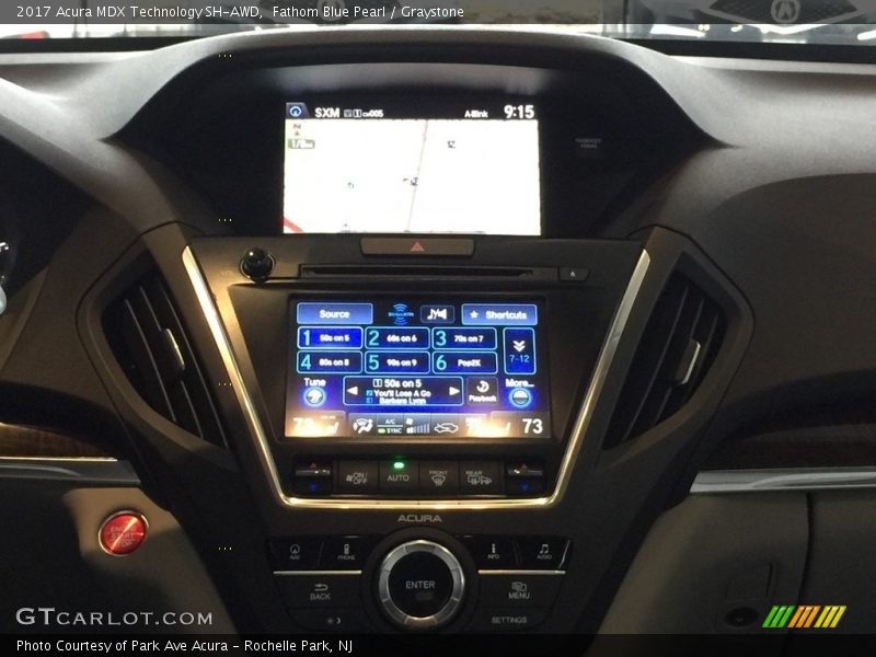 Fathom Blue Pearl / Graystone 2017 Acura MDX Technology SH-AWD