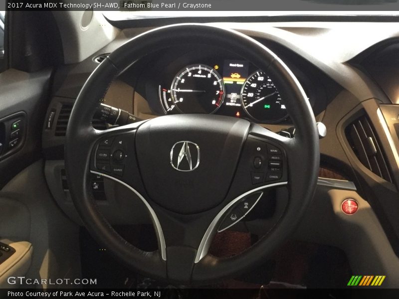 Fathom Blue Pearl / Graystone 2017 Acura MDX Technology SH-AWD