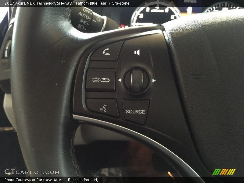 Fathom Blue Pearl / Graystone 2017 Acura MDX Technology SH-AWD