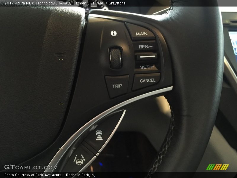 Fathom Blue Pearl / Graystone 2017 Acura MDX Technology SH-AWD