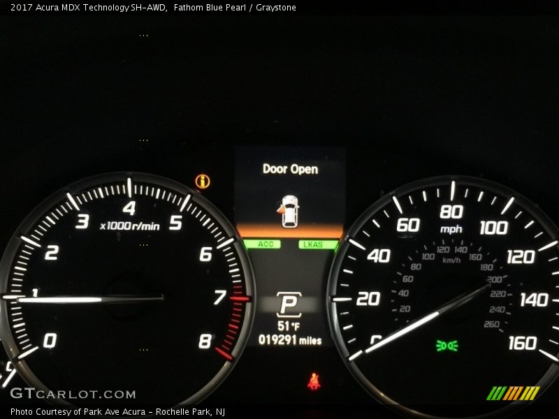 Fathom Blue Pearl / Graystone 2017 Acura MDX Technology SH-AWD