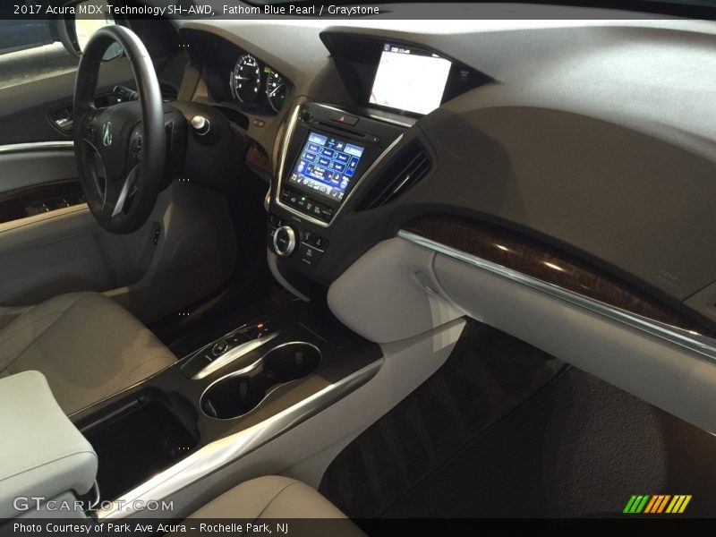 Fathom Blue Pearl / Graystone 2017 Acura MDX Technology SH-AWD