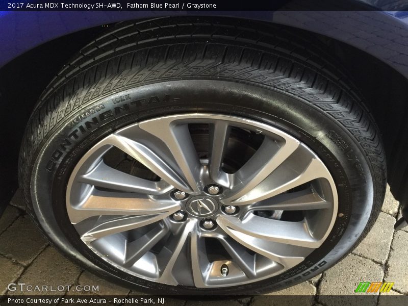 Fathom Blue Pearl / Graystone 2017 Acura MDX Technology SH-AWD