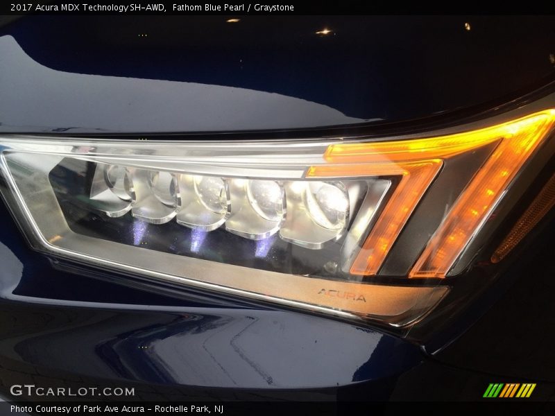Fathom Blue Pearl / Graystone 2017 Acura MDX Technology SH-AWD