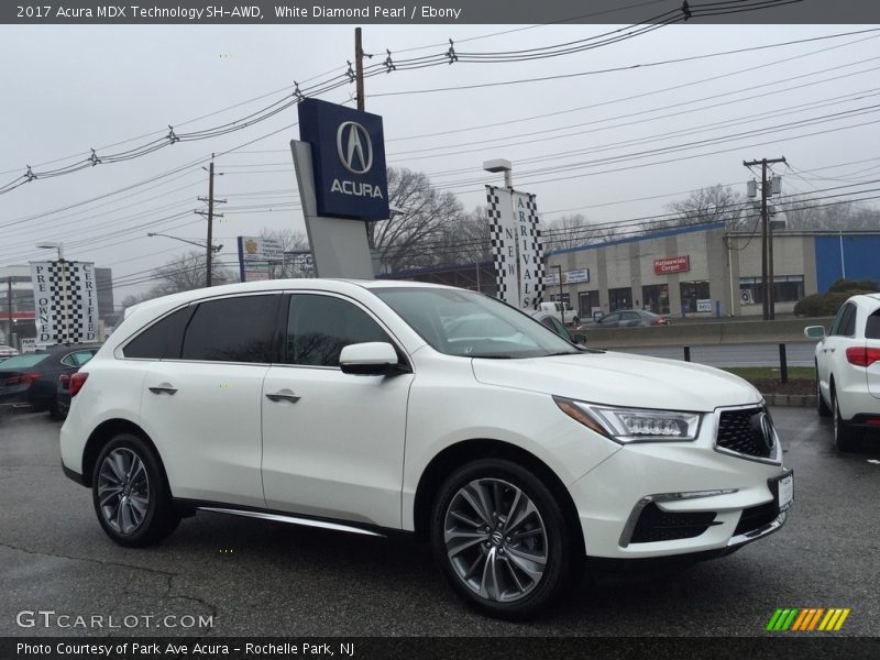 White Diamond Pearl / Ebony 2017 Acura MDX Technology SH-AWD