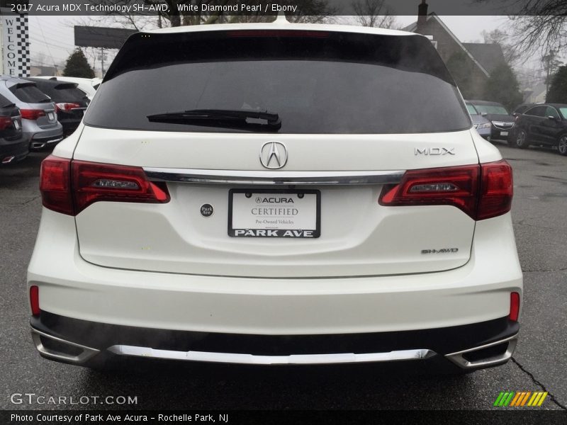 White Diamond Pearl / Ebony 2017 Acura MDX Technology SH-AWD