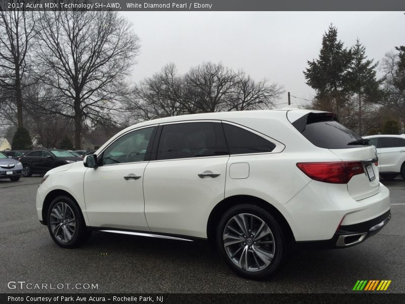 White Diamond Pearl / Ebony 2017 Acura MDX Technology SH-AWD