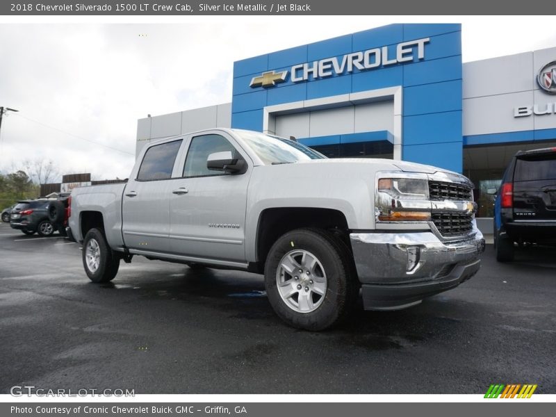 Silver Ice Metallic / Jet Black 2018 Chevrolet Silverado 1500 LT Crew Cab